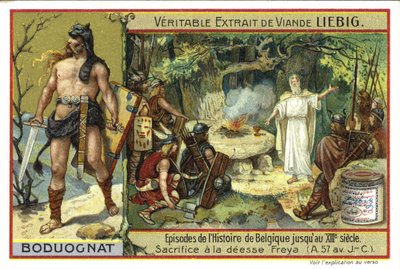 Retrato de Boduognat, Jefe de los Nervios, y sacrificio a la Diosa Freya, 57 a.C. de European School